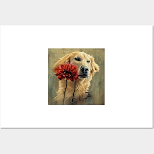 Golden retriever Posters and Art